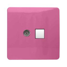 ART-TLP+TVPK  TV Co-Axial & Telephone Pink
